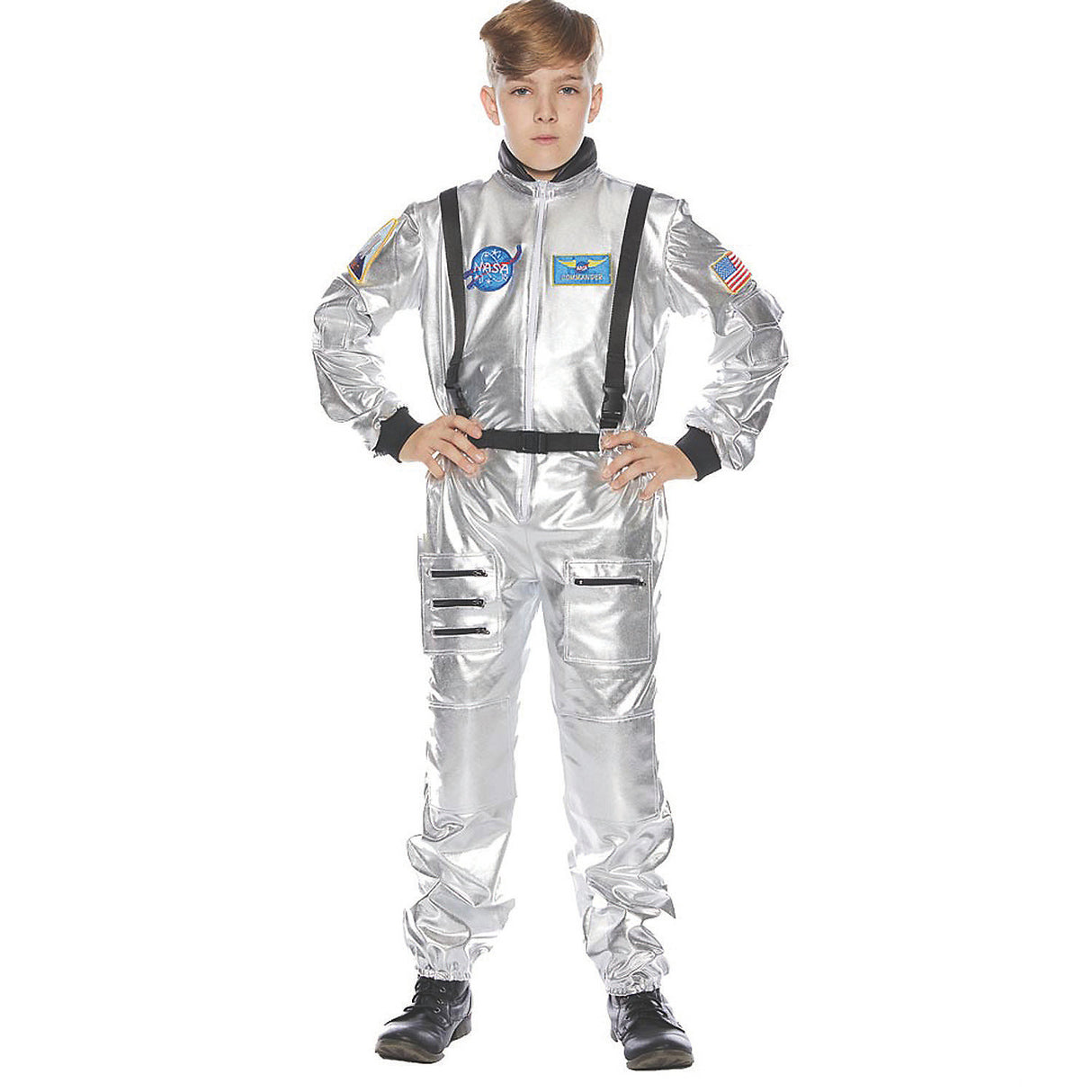 Silver Astronaut Child Costume for Halloween Parties School Events and Imaginative Play