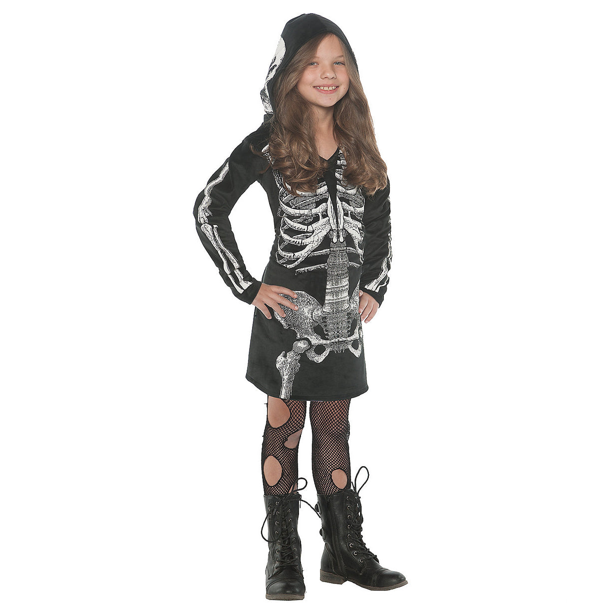 Creative Bones Dress Child Costume for Halloween Parties and Spooky Dress Up Fun