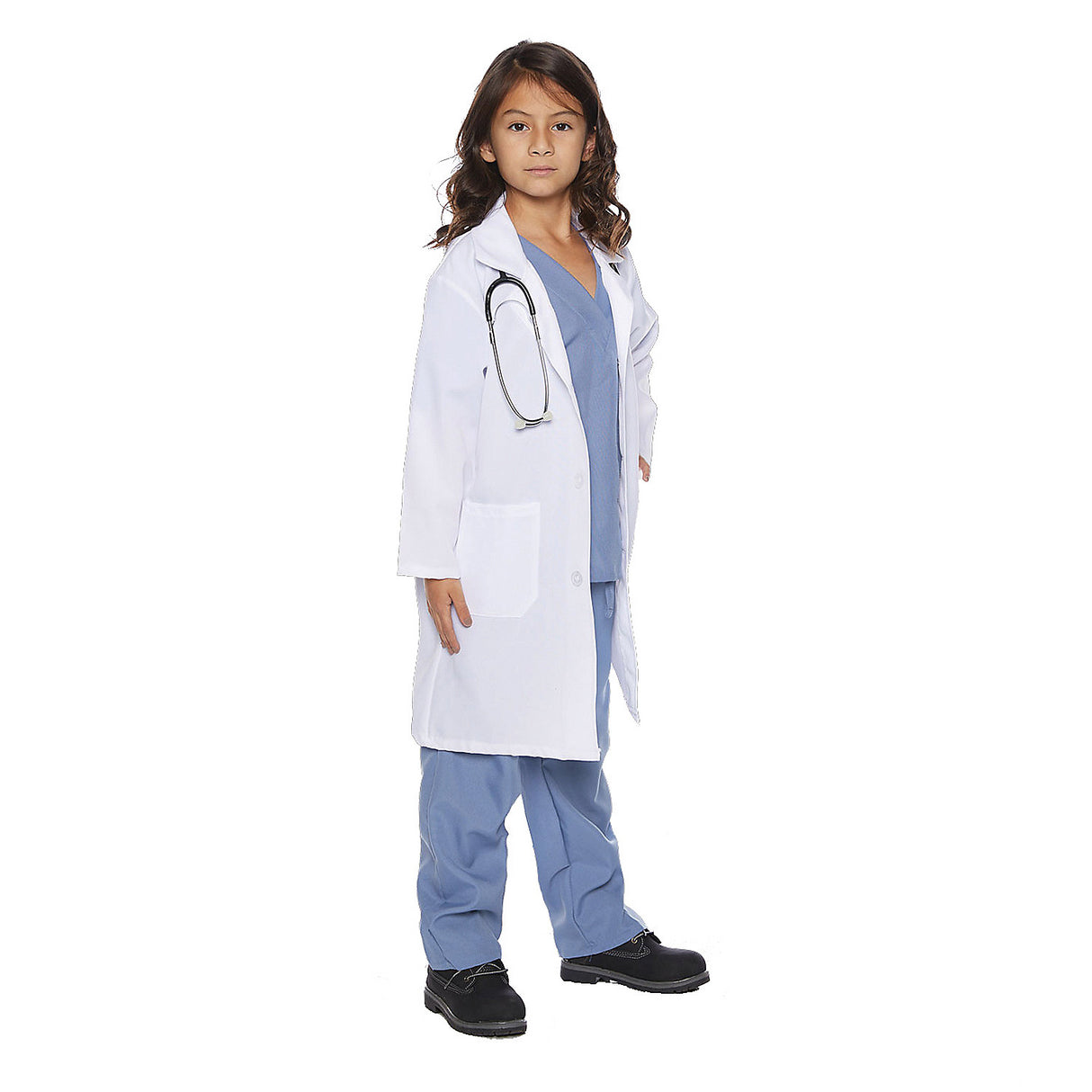 Kid's Doctor Scrubs with Lab Coat for Halloween Career Day and Dress Up Fun