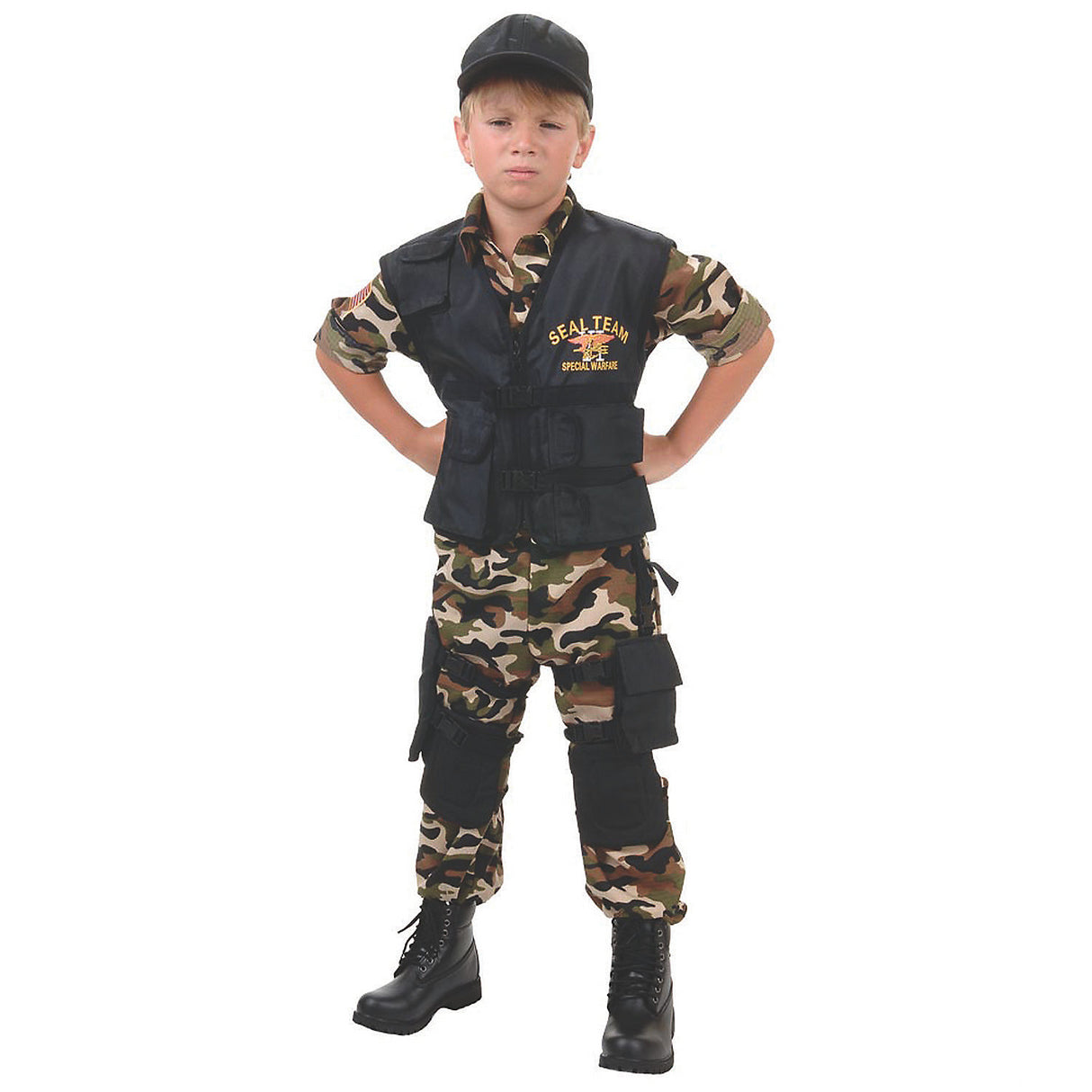 Authentic Unisex US Navy SEAL Costume for Boys Halloween Parties and Military Themed Events
