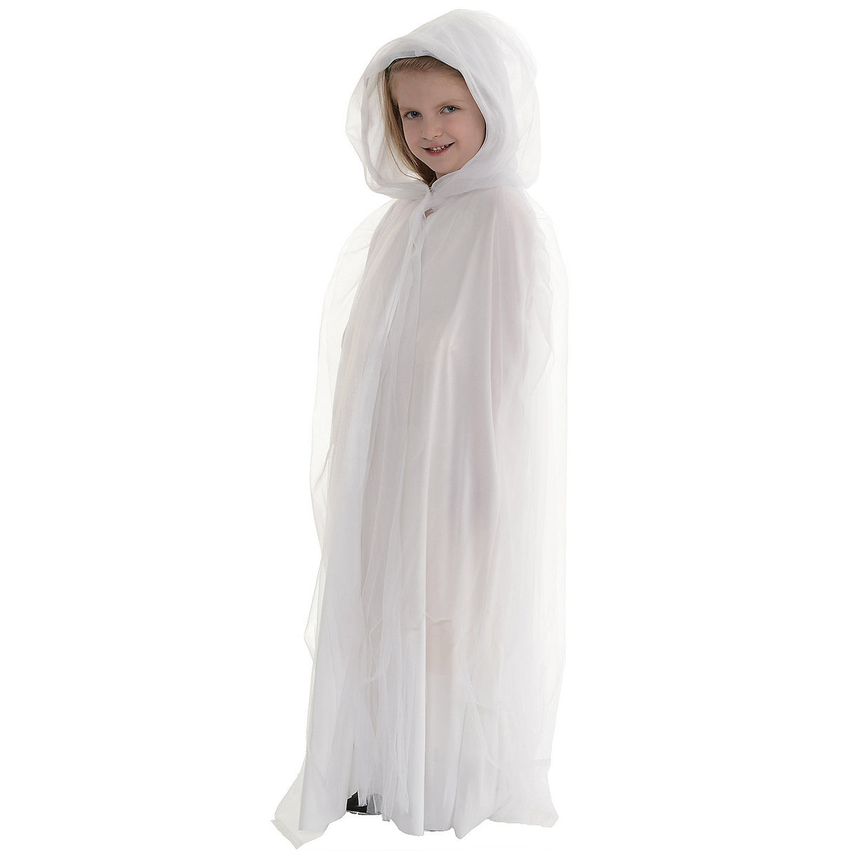 Versatile Tulle White Cape for Fancy Dress Costumes and Themed Events