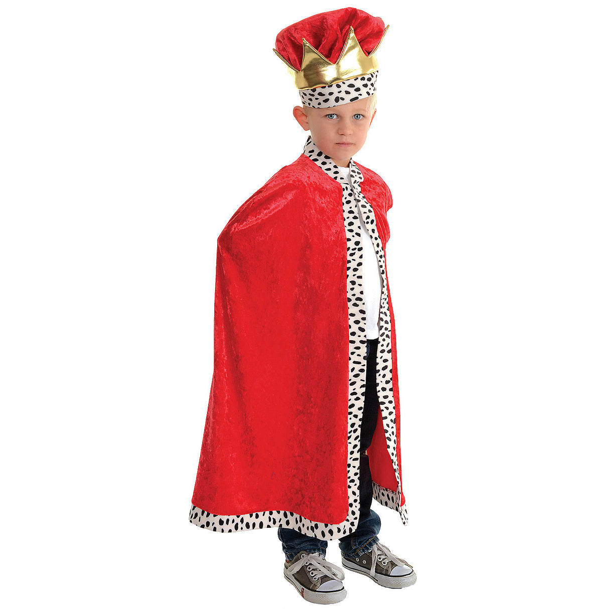 Regal King Cape for Children's Dress Up Halloween Parties and Carnival Themed Events