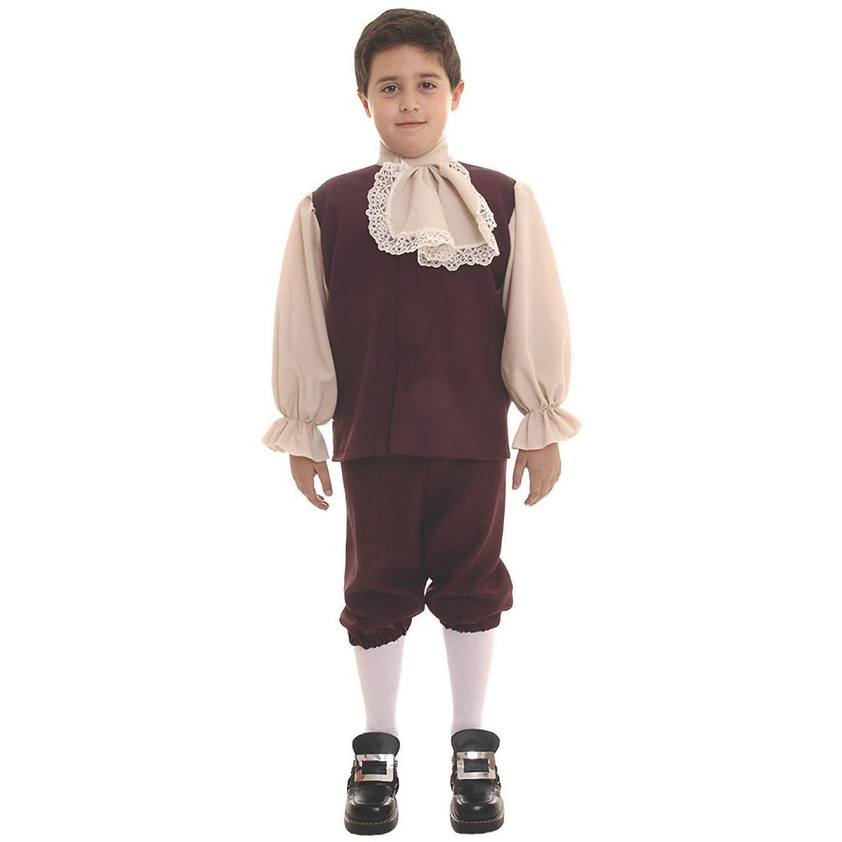 Colonial Boy's Benjamin Franklin Costume for Halloween School Events and Theatrical Performances