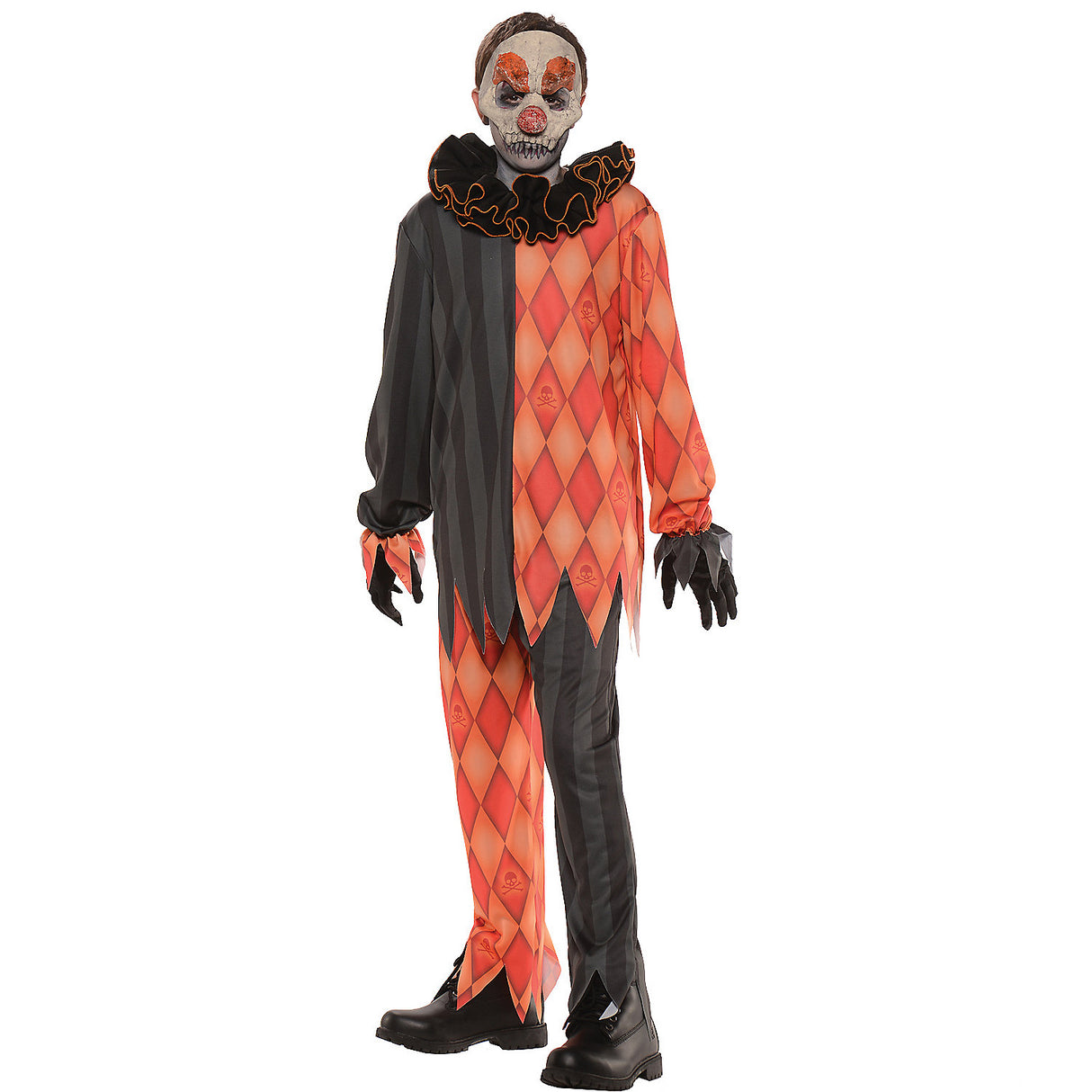 Scary Boy's Evil Clown Costume for Halloween Haunted Houses and Fun Family Memories
