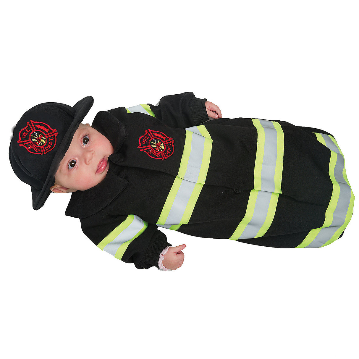 Adorable Fireman Bunting Costume for Infants Halloween Parties Community Events and Photo Opportunities