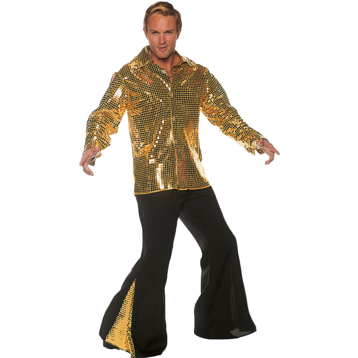 Dancing King Adult Costume for Halloween Parties Music Events and Retro Dance Celebrations