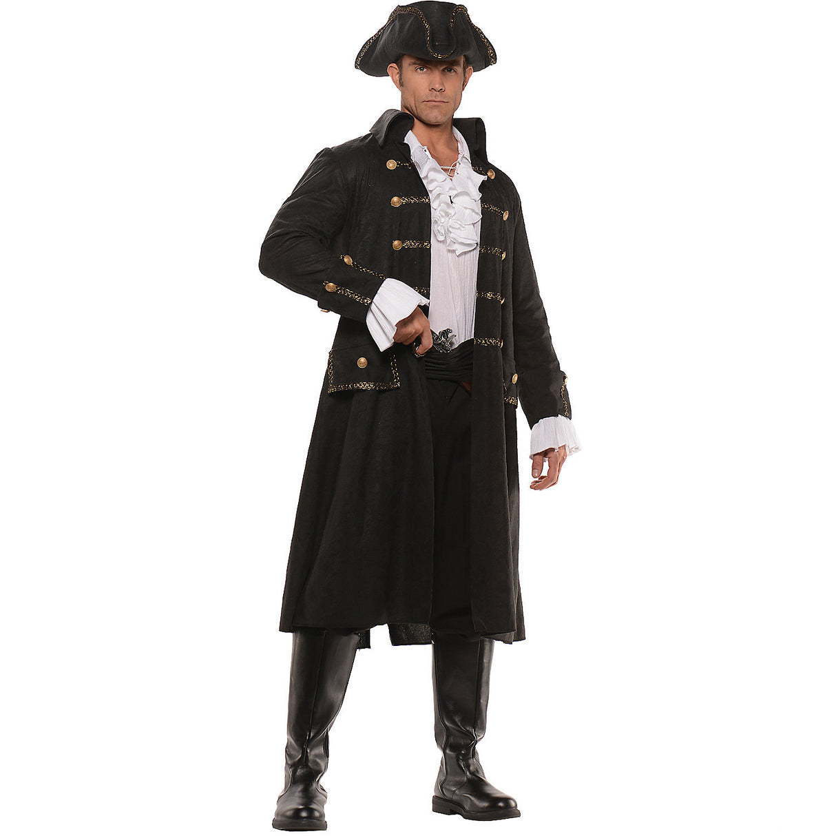 Men's Pirate Captain Costume for Halloween Celebrations and Themed Parties