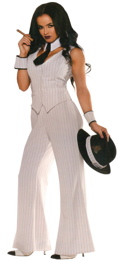 Women's Mob Boss Costume for Halloween Parties Ladies Night and Themed Events