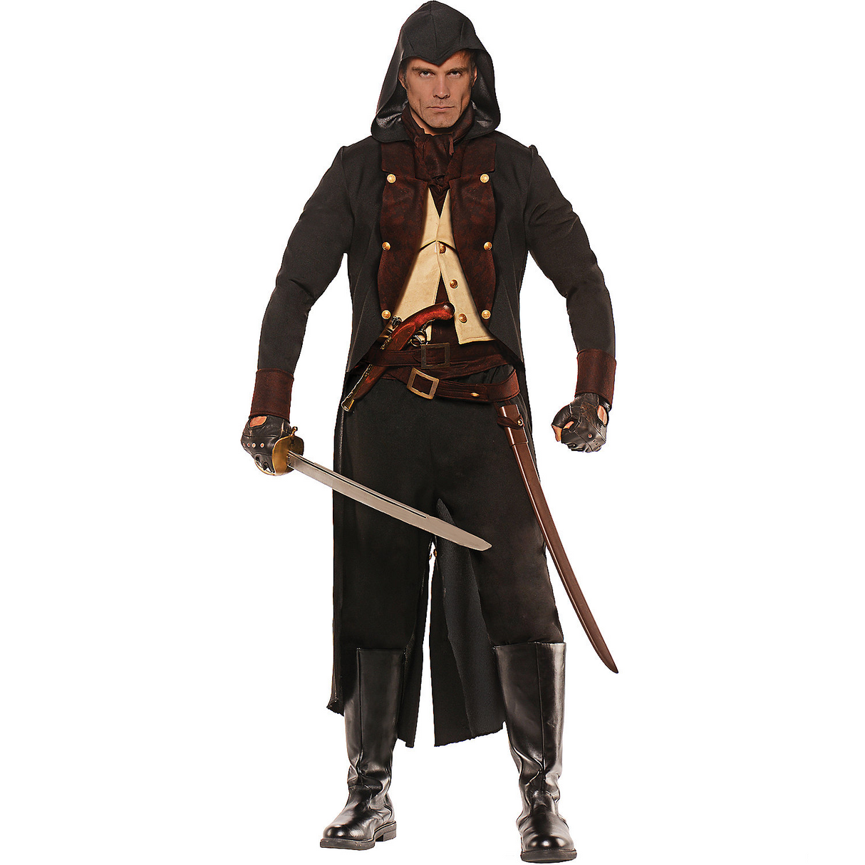 Men's Eliminator Costume for Scary Gothic Halloween Parties and Themed Events