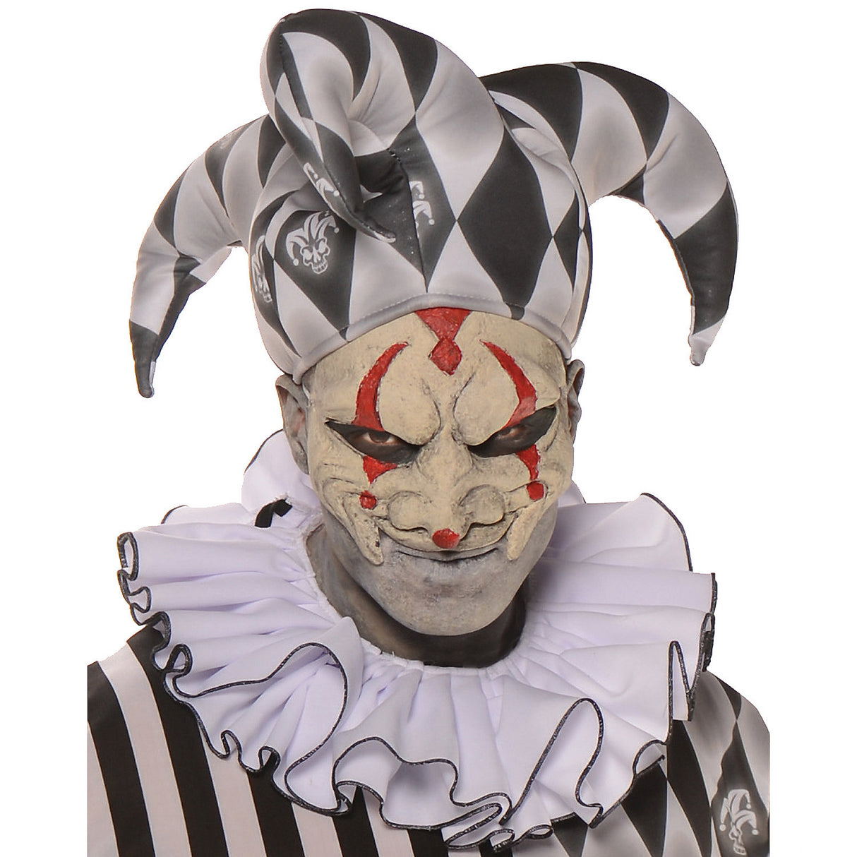 Ruffled Harlequin Collar for Clowns Parties Dress Up Events and Costume Themed Celebrations