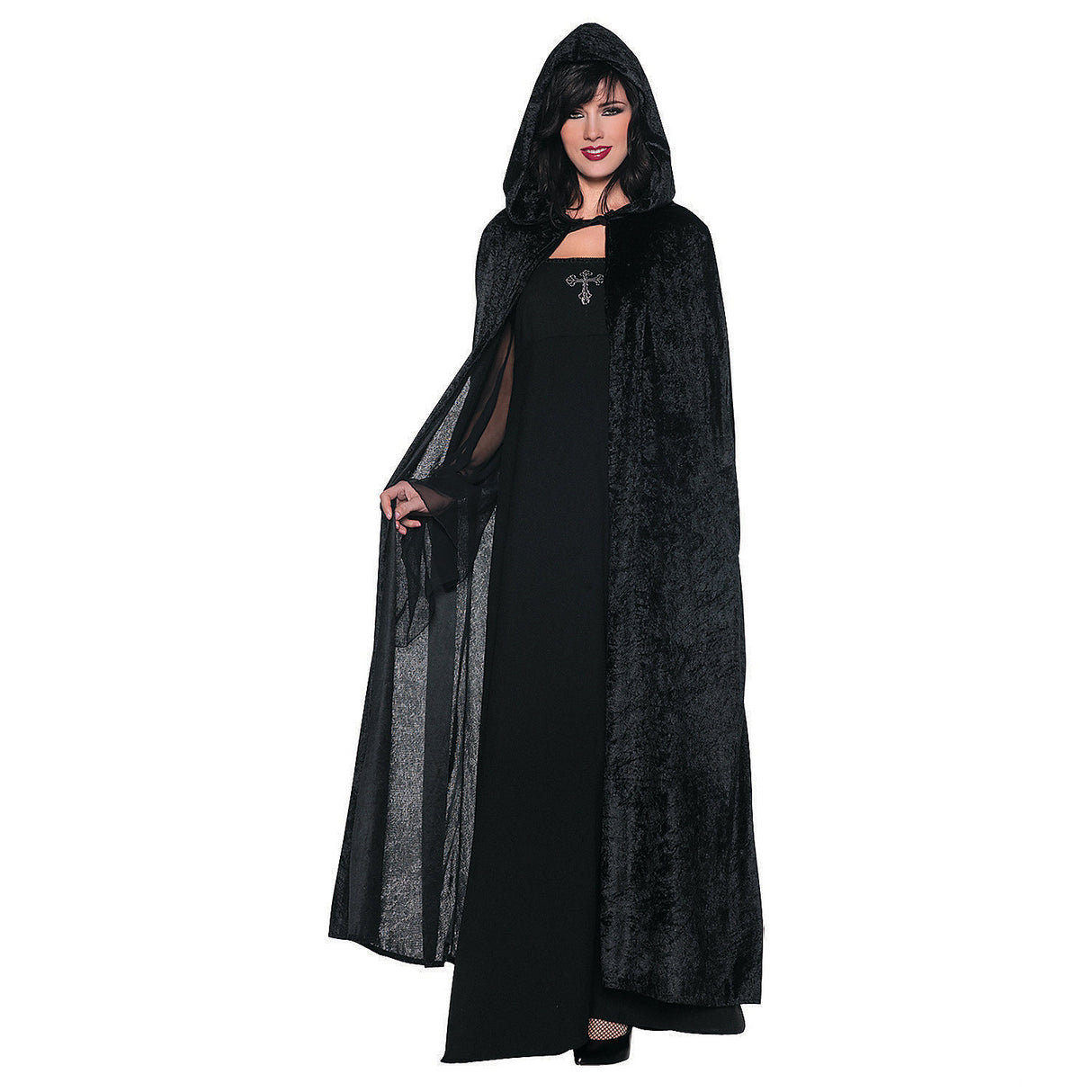 Versatile Hooded Adult Cloak for Witches Vampires and Historic Costume Themes