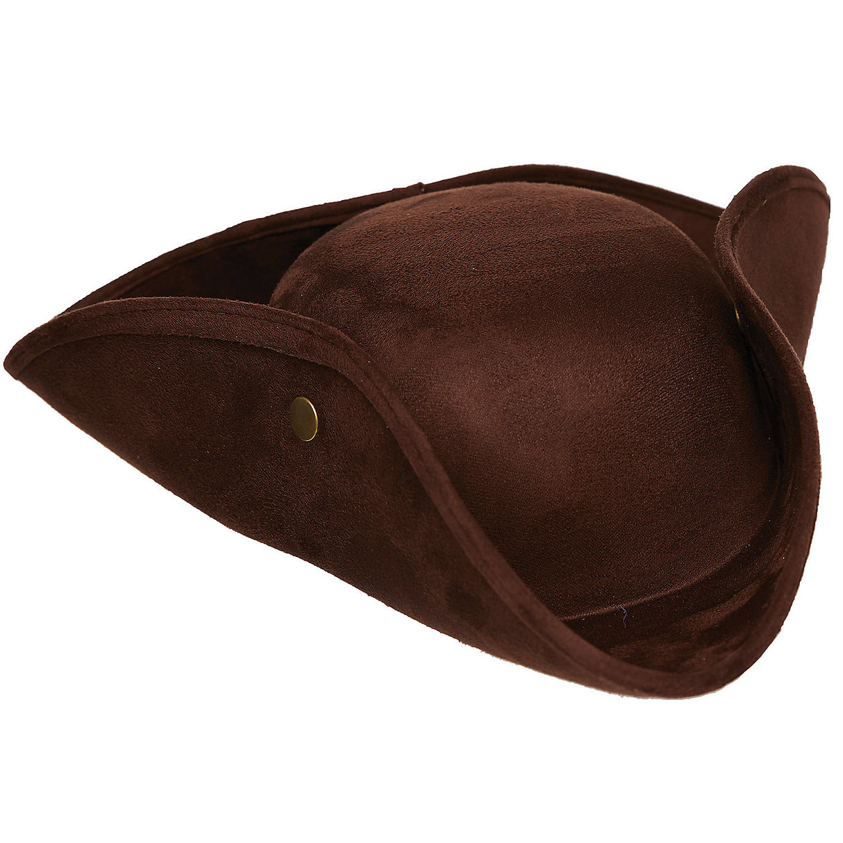 Authentic Faux Suede Tri Corn Hat for Colonial and Pirate Themed Costumes