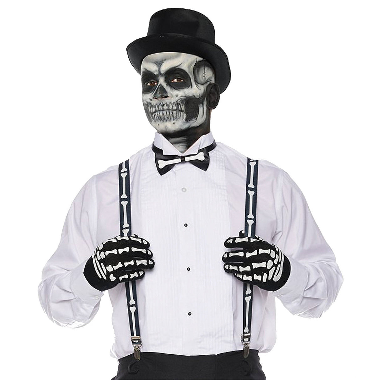 Skeleton Accessory Kit for Adult Halloween Costumes and DIY Costume Enhancements
