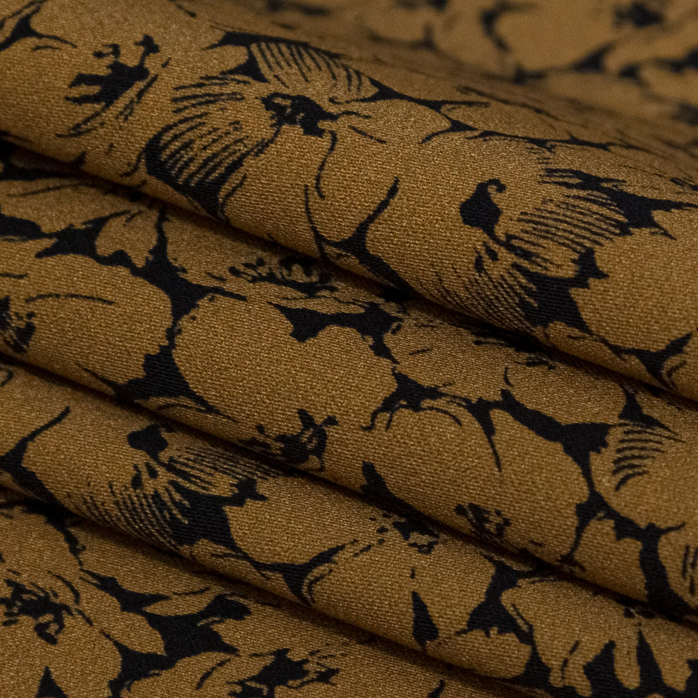 Stretch Cotton Sateen - Dijon Floral - Poppy Paradise Print - Mood Exclusive Serengeti Collection