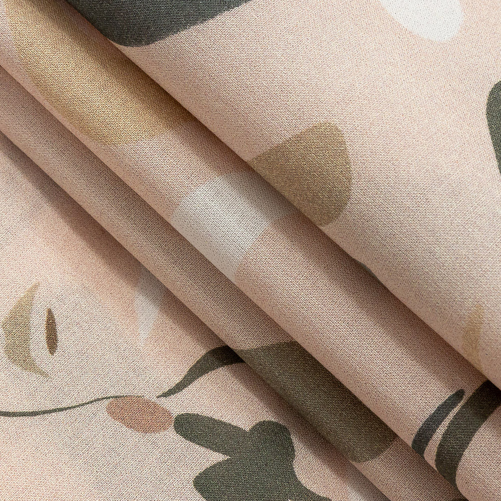 Cotton Voile - Pink and Gray Faces - Le Muse Print - Mood Exclusive Viso Collection