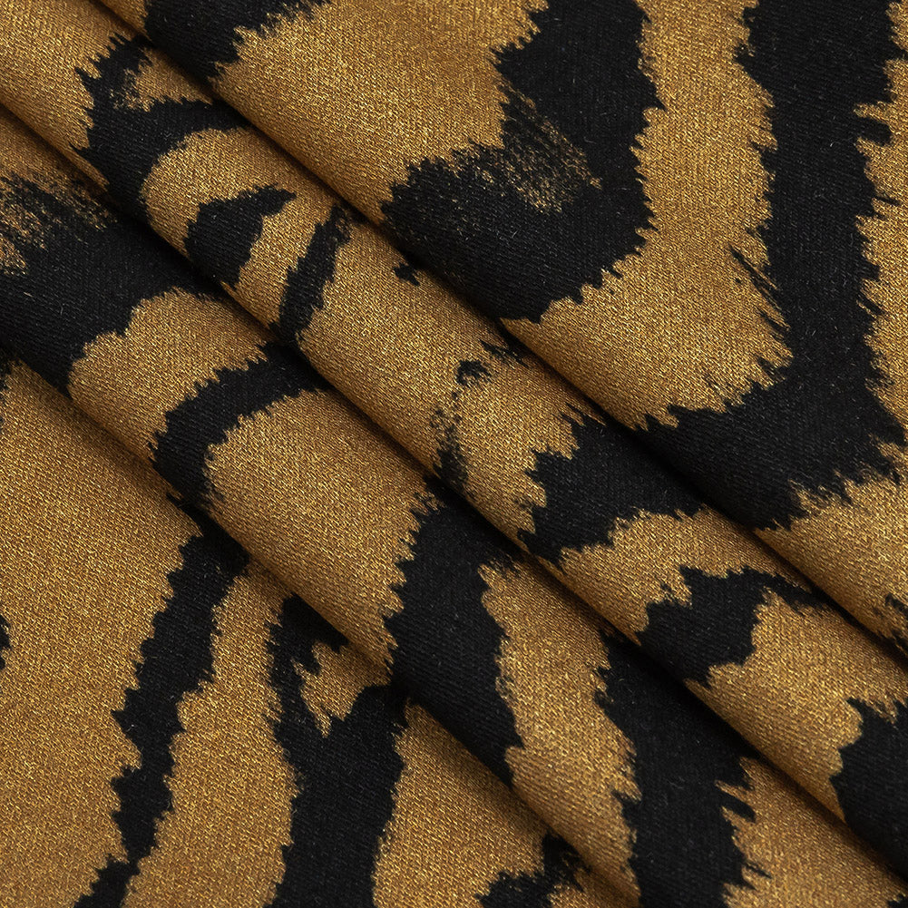 Rayon Challis - Orange Tiger Stripes - Genus Panthera Print - Mood Exclusive Rio Collection