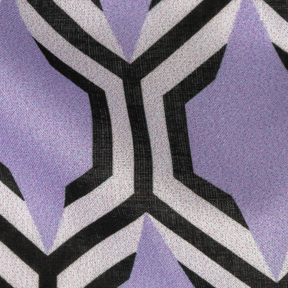 Cotton Voile - Lavender Honeycomb Geometric - Sweet as Honey Print - Mood Exclusive Wisteria Collection