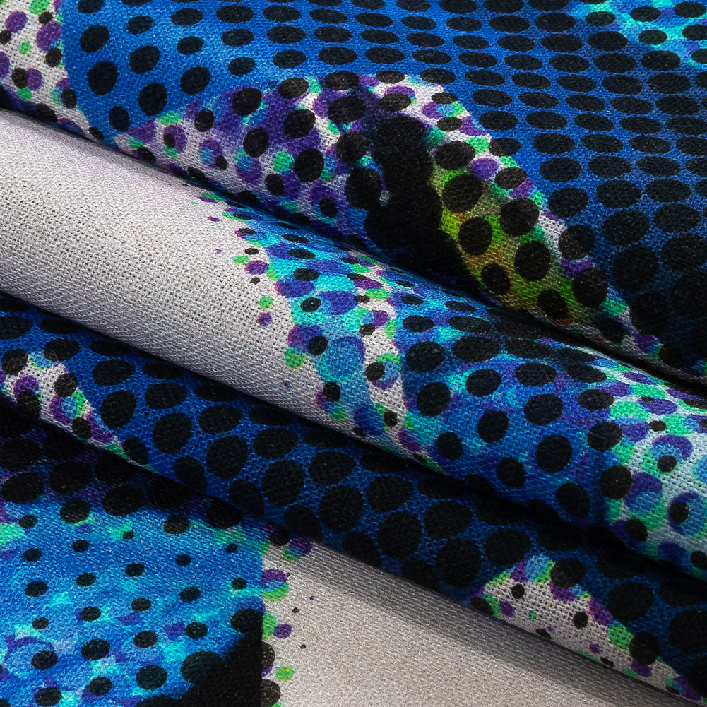 Linen and Rayon Woven - Blue Abstract - Tangled Up in Blue Print - Mood Exclusive Indigo Collection