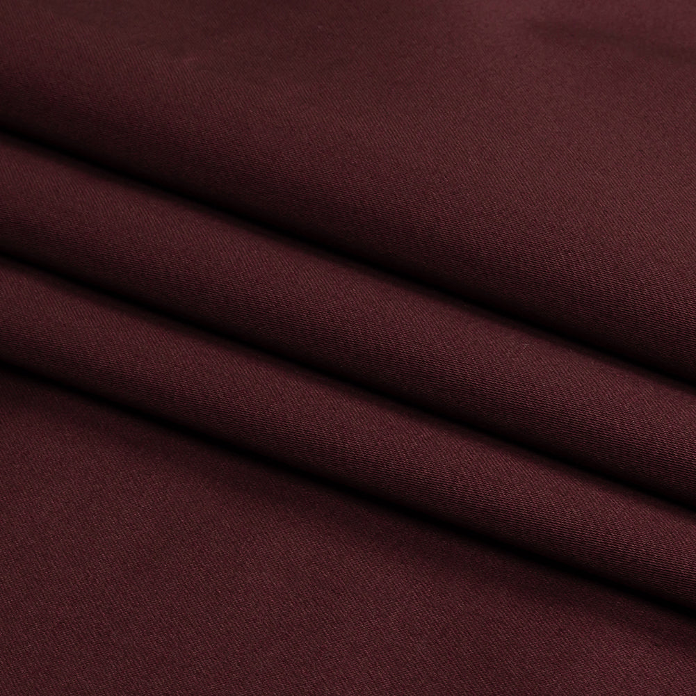Stretch Cotton Sateen - Burgundy - Mood Exclusive Carlos Collection