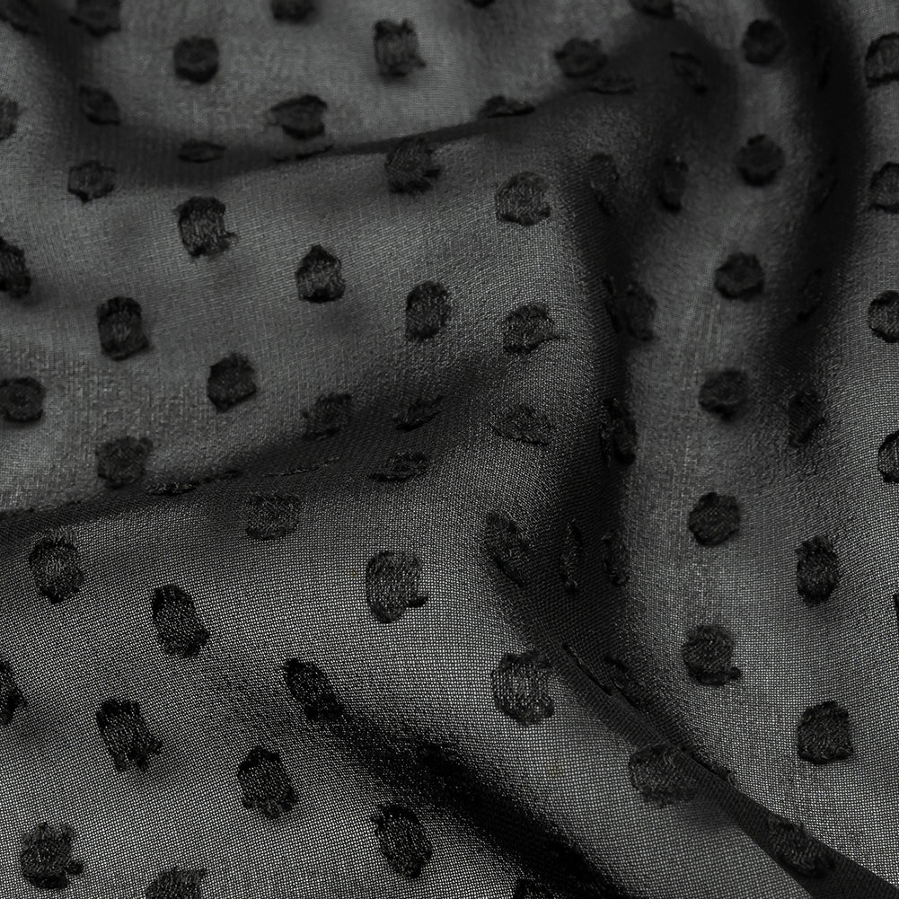 Polyester Swiss Dot - Black - Mood Exclusive Annamae Collection