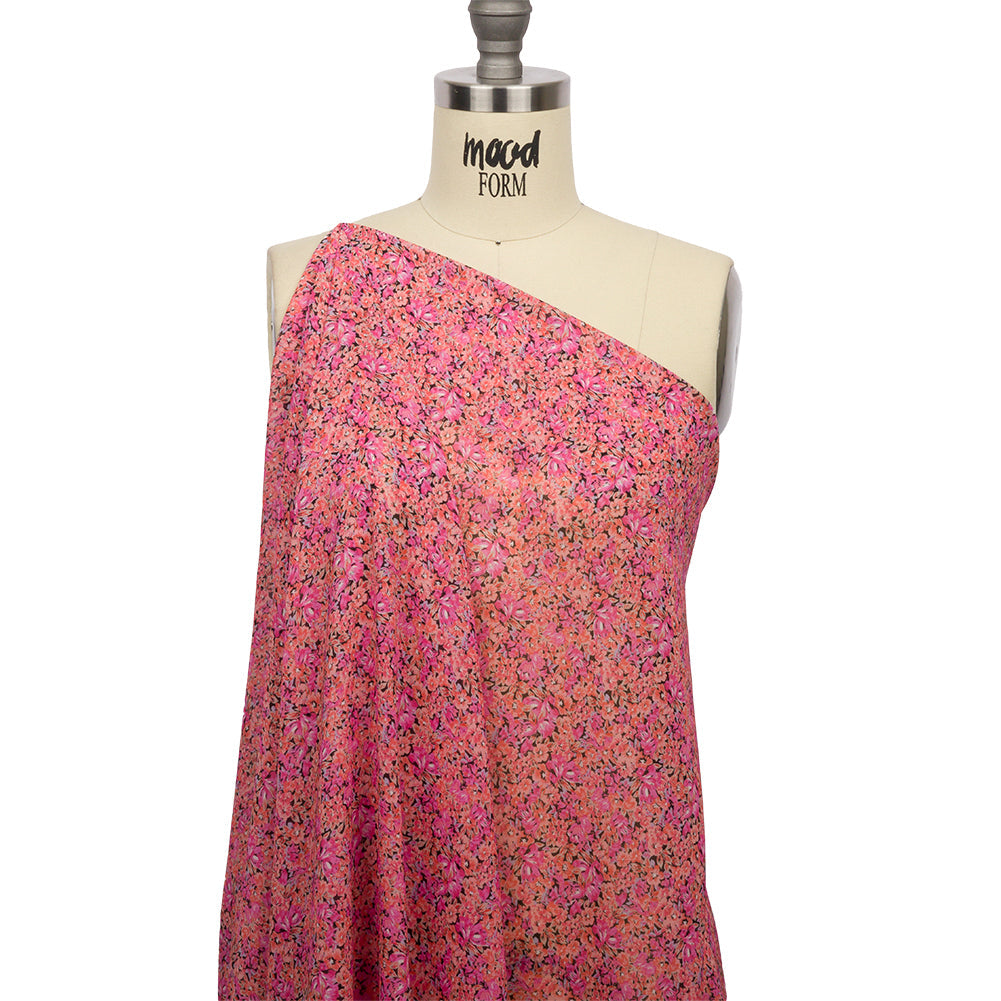 Viscose Georgette - Pink Floral - Titania's Dream Print - Mood Exclusive Secret Garden Collection