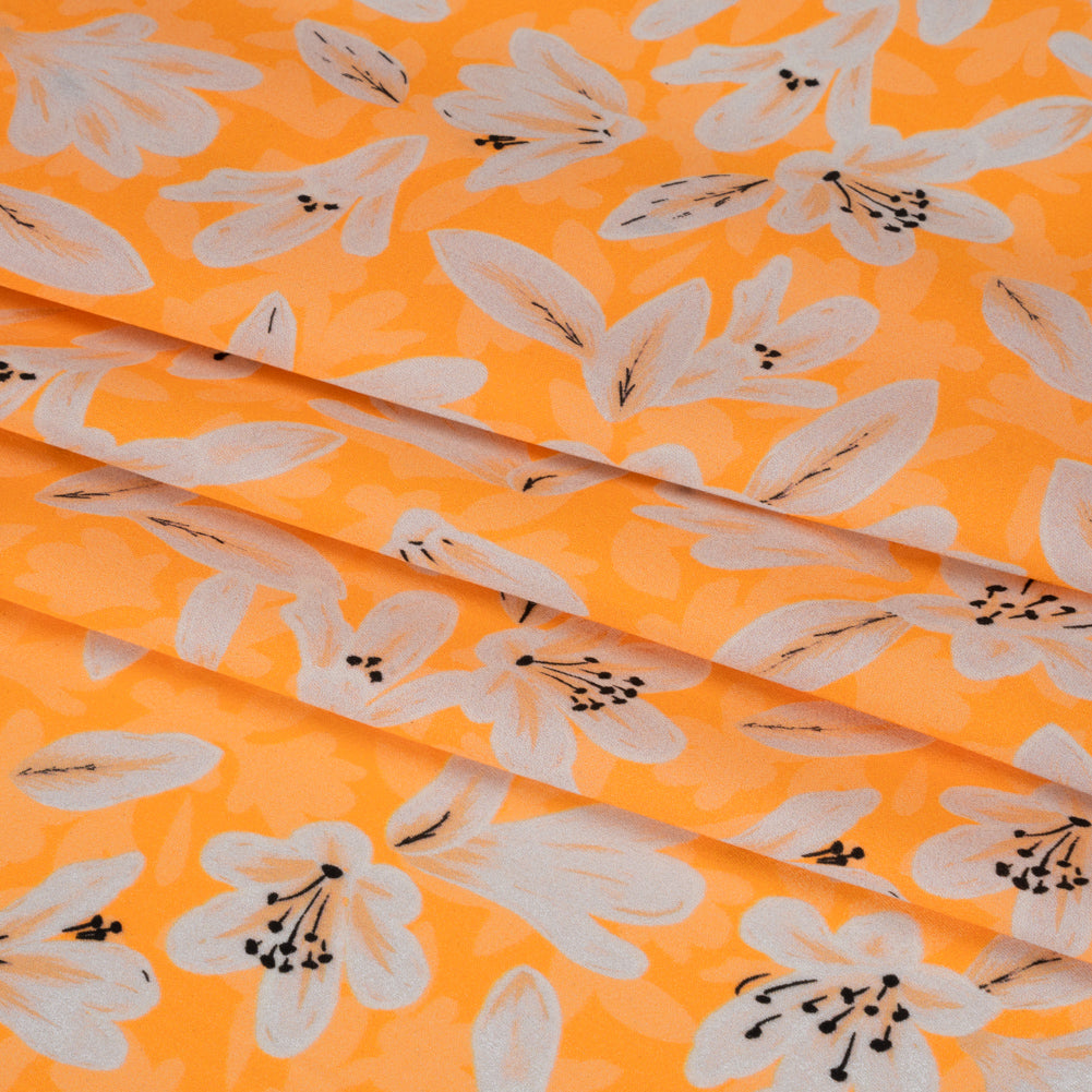 Rayon Challis - Yellow Floral - Daybreak Bloom Print - Mood Exclusive Chariot Collection