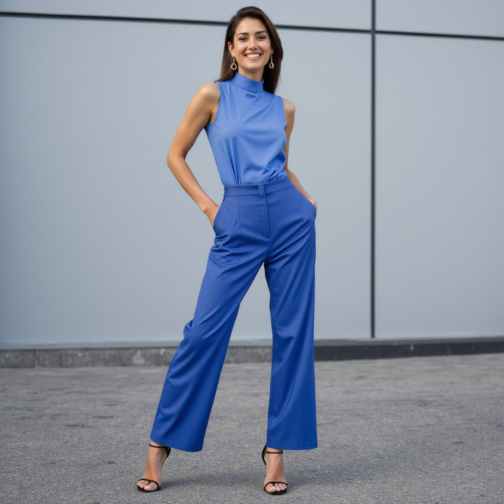 Stretch Cotton Sateen - Cobalt Blue - Mood Exclusive Carlos Collection