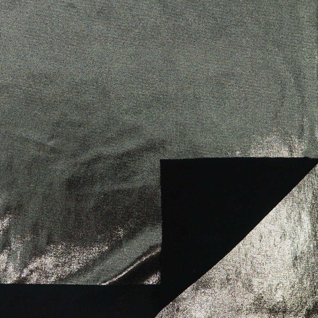 Foiled Spandex Black Metallic