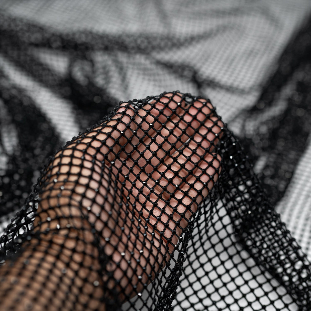 Diamond Fishnet Rhinestone Mesh