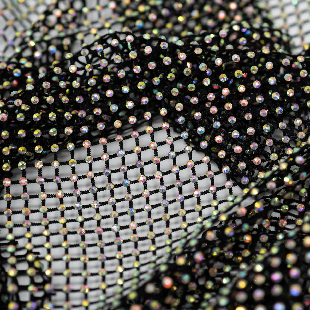 Diamond Fishnet Rhinestone Mesh