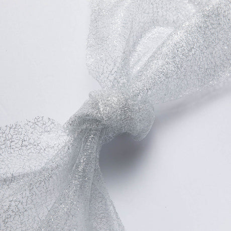 1 Yard Metallic Susumi Tulle Lace Fabric, 58/60" Wide 100% Polyester