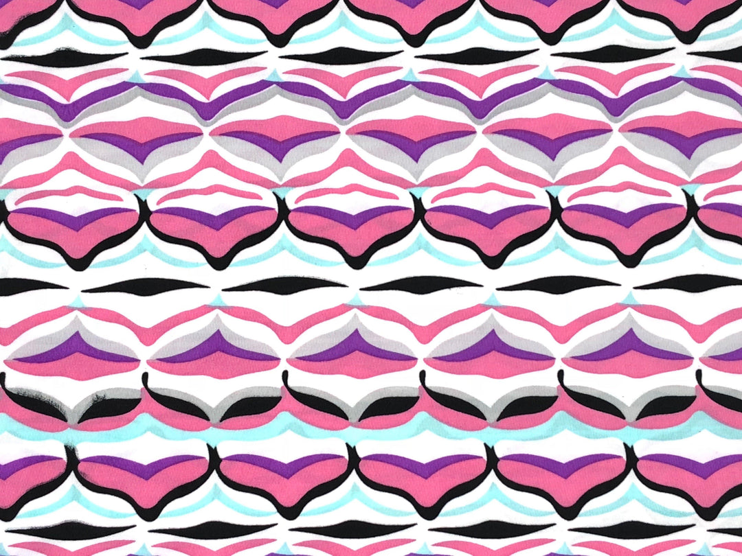 1 Yard ITY Knit Geometric Print Fabric for Garments and Accessories 60 Inches Wide