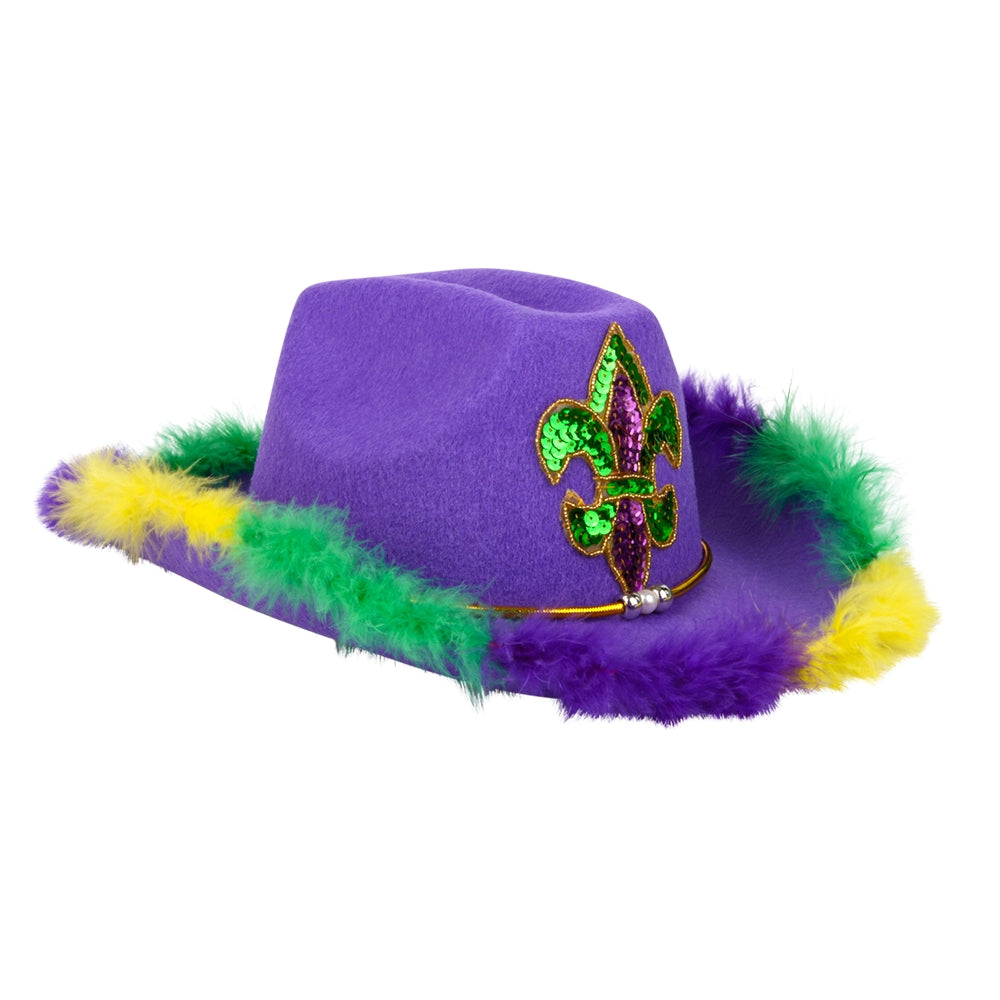 Mardi Gras Cowboy Hat (1 PC)
