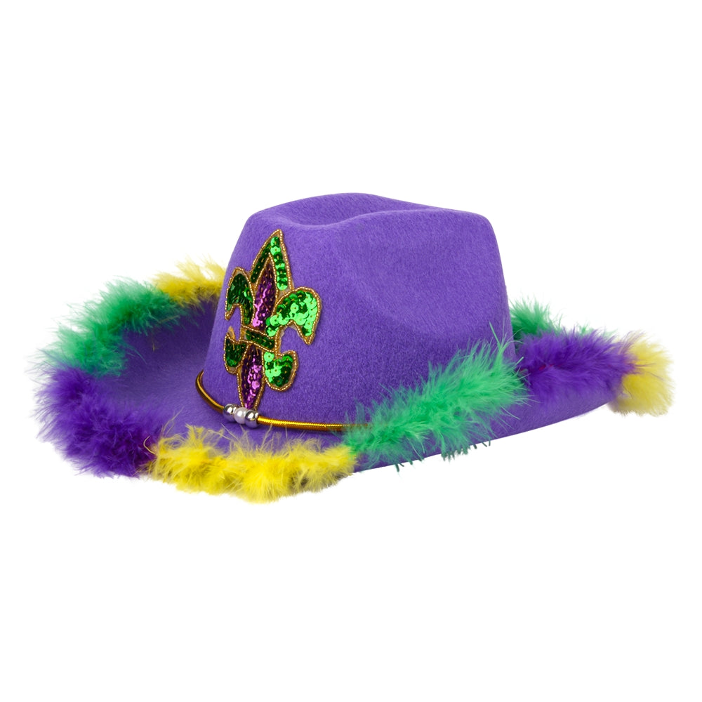 Mardi Gras Cowboy Hat (1 PC)