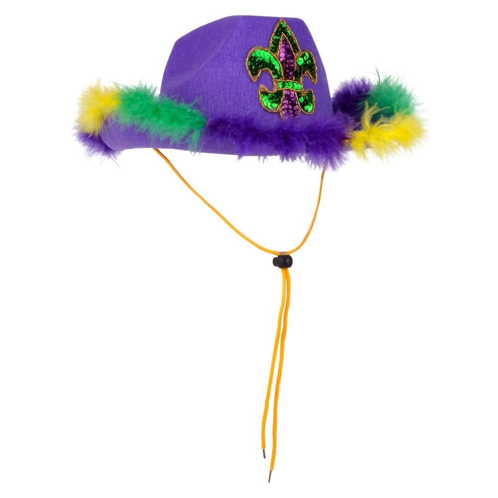 Mardi Gras Cowboy Hat (1 PC)