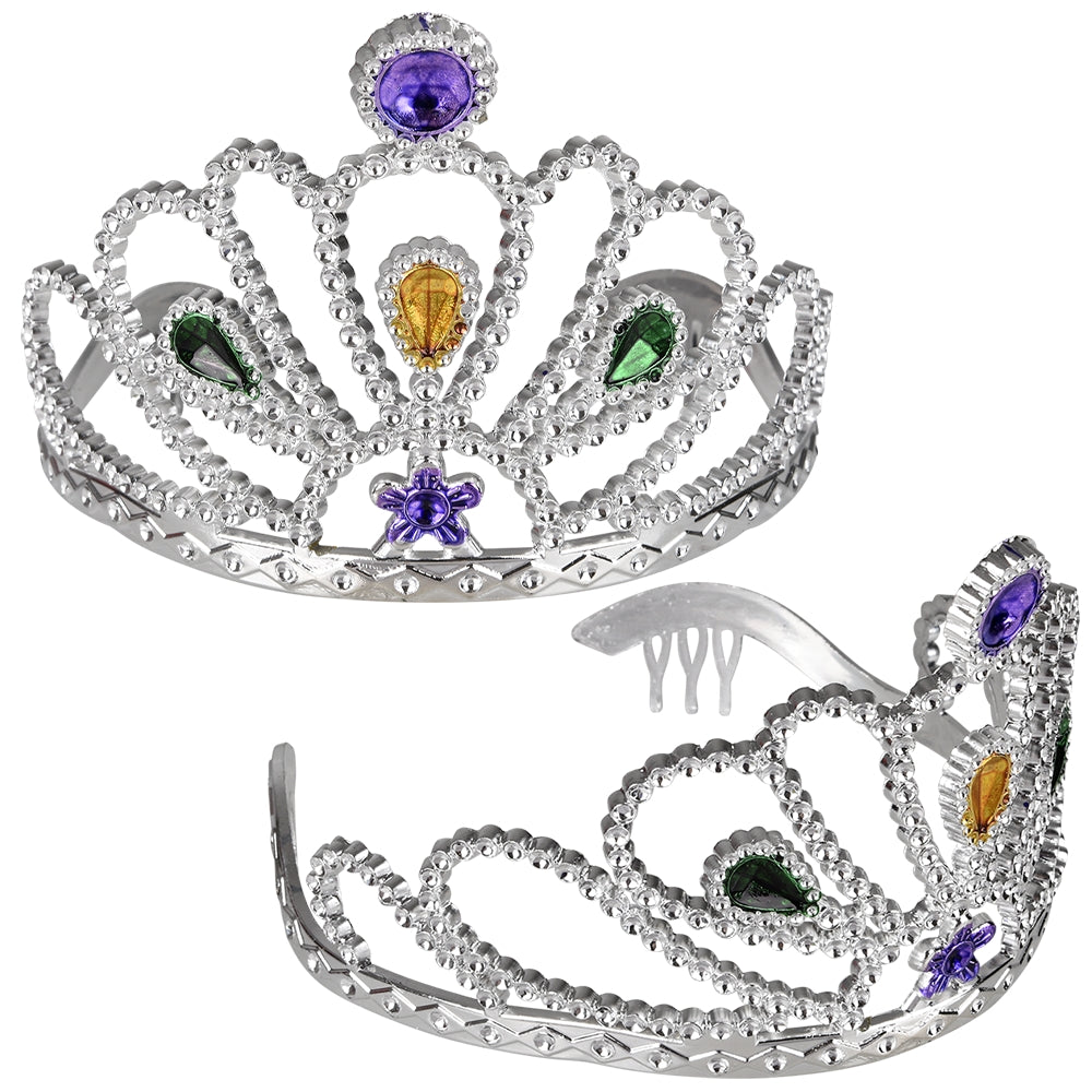 Mardi Gras Rhinestone Tiara (1 DZ)