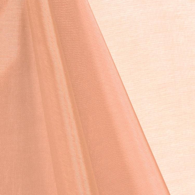Peach Mirror Crystal Organza Fabric