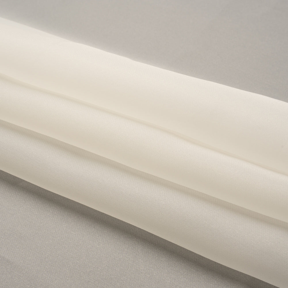 Satin-Faced Polyester Organza - Antique White - Ardea Collection by Mood