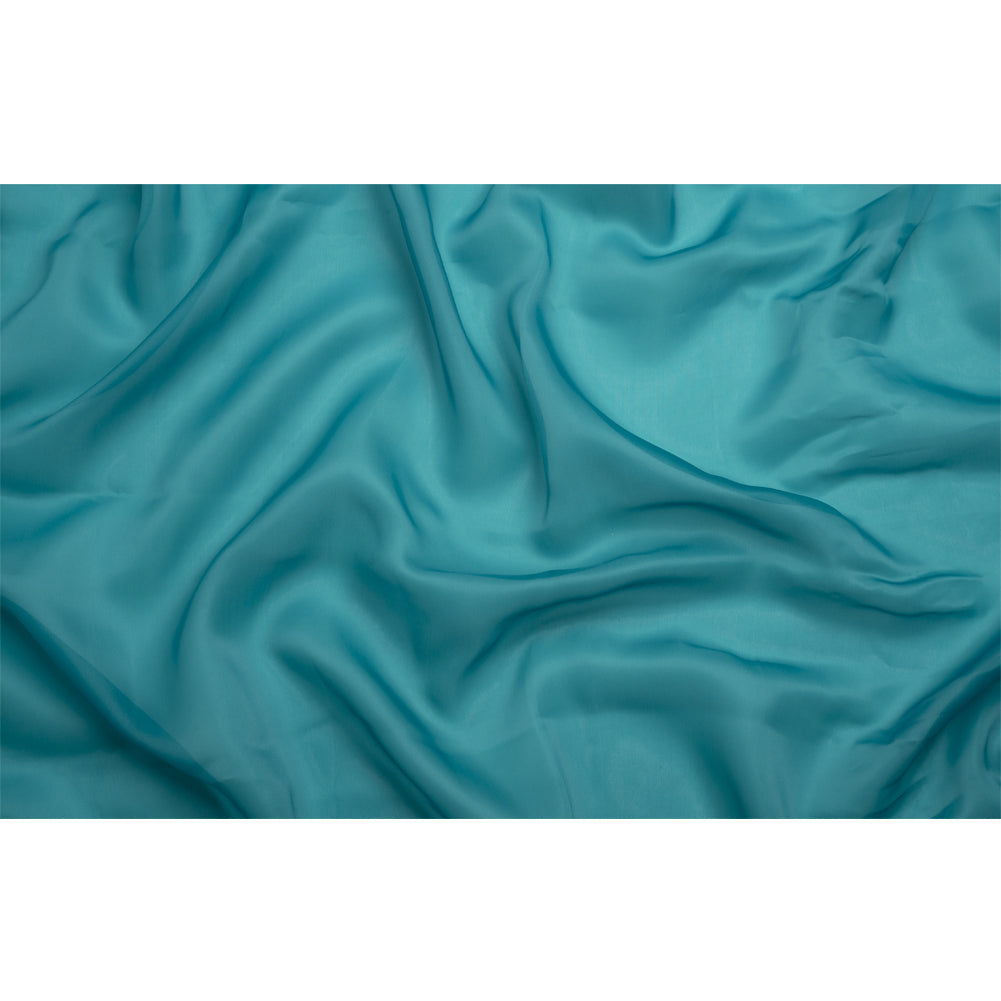 Satin-Faced Polyester Organza - Deep Teal - Ardea Collection by Mood