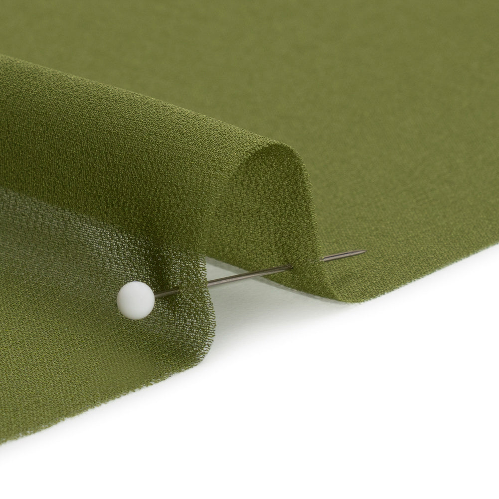Polyester High-Multi Chiffon - Pesto Green - Netta Collection by Mood