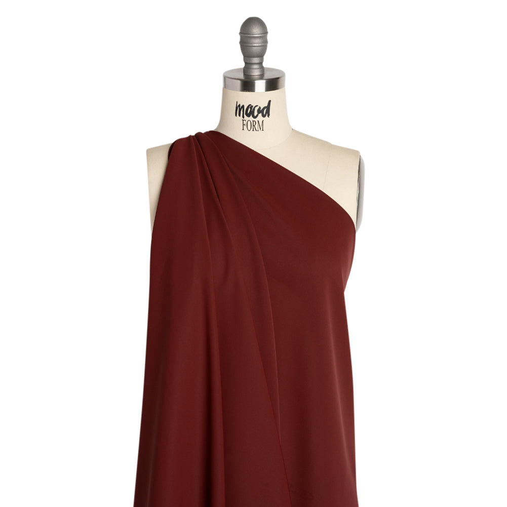 Polyester Double Georgette - Burgundy - Mimosa Collection by Mood