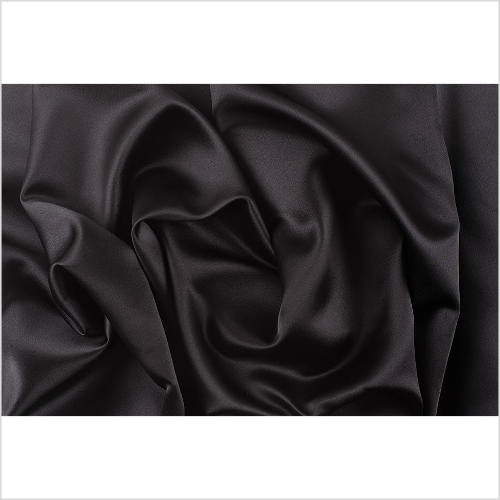 Polyester Satin - Ultra Black - Reverie Collection