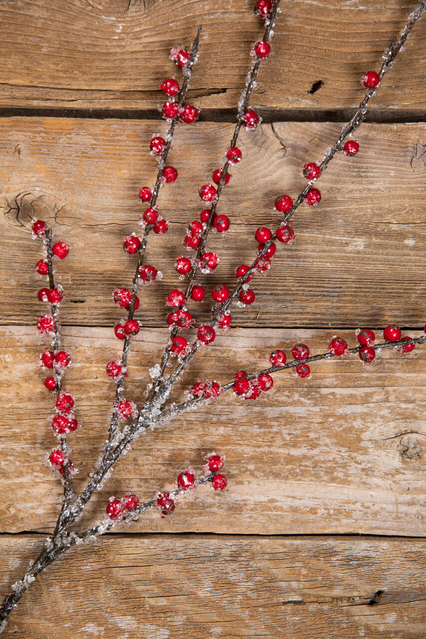 33” Iced English Country Berry Spray
