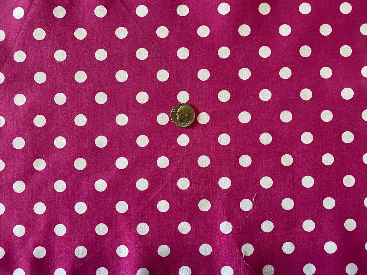 1 Yard Multi-Color Small Polka Dot Poly Cotton Fabric for Crafts Bedding Sewing Masks 60" Width