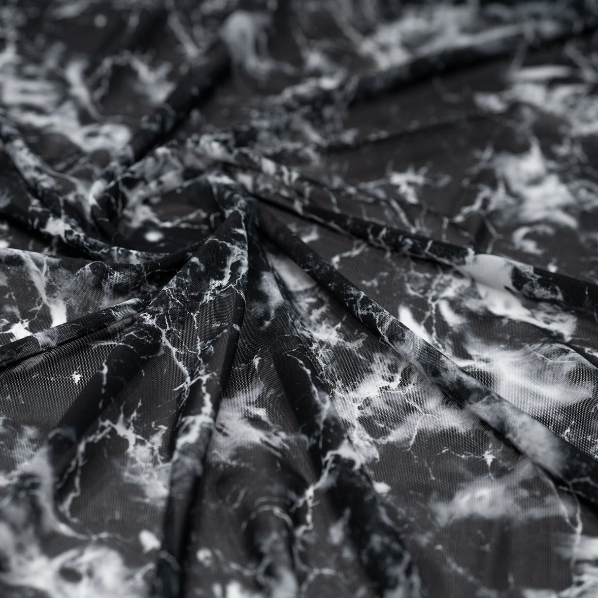 Printed Power Mesh Marble Fabric