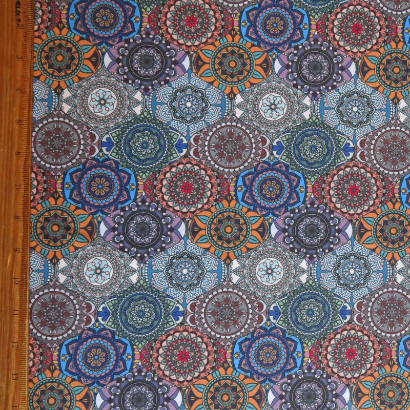 Swim Knit Poly Spandex Magical Mosaic Print