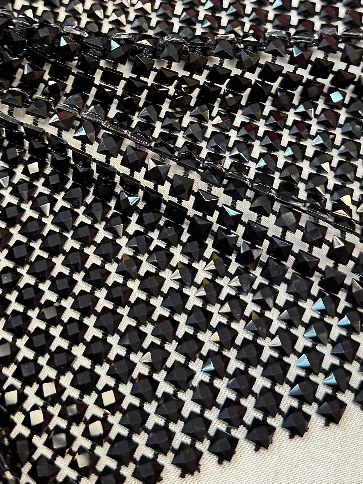Black Luxury Rhinestone Mesh
