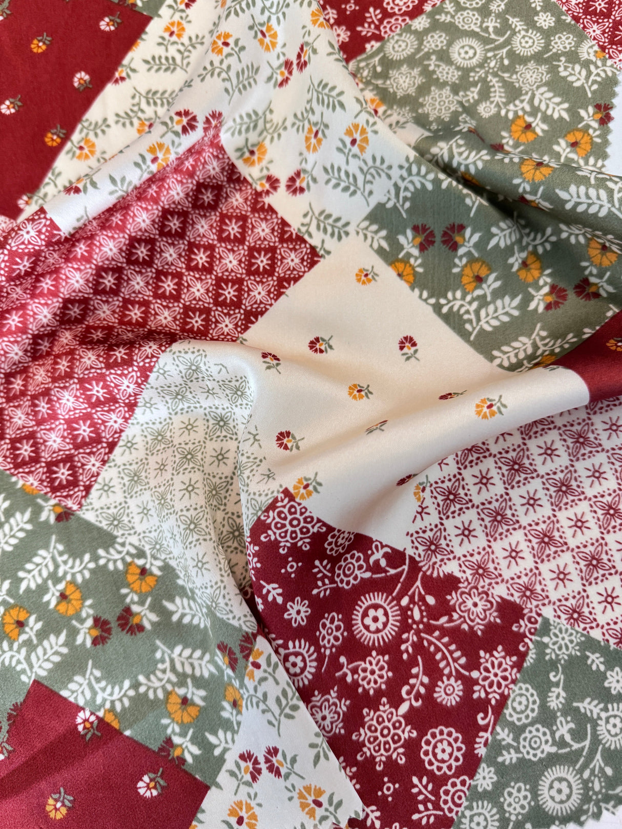 Printed Satin Floral Multicolor