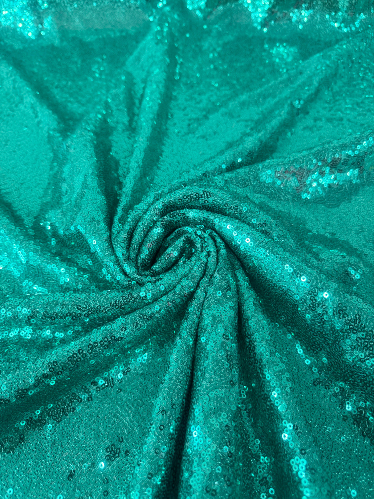 Stretch Sequin on Mesh Mint Green