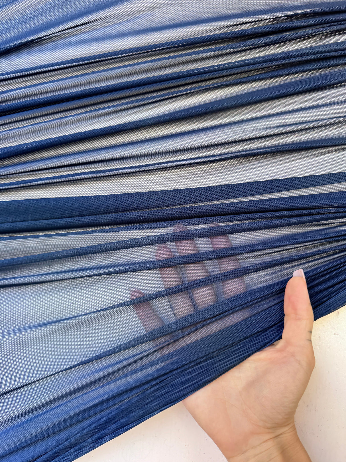 4-Way Stretch Power Mesh Indigo Blue